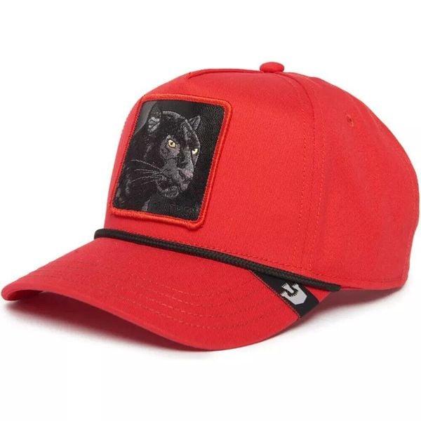 Czapka Panther 100 Czerwony - 101-1108-RED. Czerwone czapki damskie Goorin Bros, bez wzorów, z materiału. Za 220.45 zł.