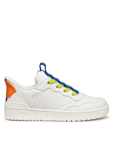 Geox Sneakersy J Washiba Fast In Bo J56NRB 05415 C0293 S Biały. Białe buty sportowe chłopięce Geox, ze skóry, bez zapięcia. Za 139.99 zł.