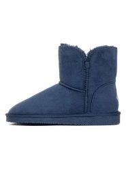ISLAND BOOT Botki zimowe "Chloe" w kolorze granatowym rozmiar: 41. Niebieskie botki damskie Island Boot, na zimę, z materiału, bez obcasa, bez zapięcia. Za 130.19 zł.