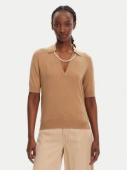 Liu Jo Sweter WA5222 MS49I Brązowy Regular Fit. Brązowe swetry klasyczne damskie Liu Jo, xl, z wiskozy, bez kołnierzyka. Za 489.99 zł.