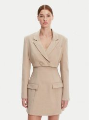 Bardot Marynarka 59657JB Beżowy Regular Fit. Brązowe marynarki i żakiety damskie Bardot, l, bez wzorów, z syntetyku. Za 339.99 zł.