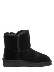 NICEBAY Skórzane botki zimowe "Wilma" w kolorze czarnym rozmiar: 40. Czarne botki damskie NICEBAY, na zimę, z materiału, bez obcasa, bez zapięcia. Za 194.15 zł.