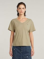 G-Star Koszulka w kolorze khaki rozmiar: XL. Brązowe bluzki damskie G-Star, xl, bez wzorów, z bawełny, retro, bez kołnierzyka, bez ramiączek. Za 65.99 zł.