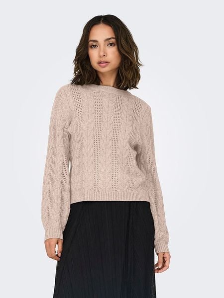 ONLY Sweter w kolorze jasnoróżowym rozmiar: XS. Różowe swetry klasyczne damskie Only, xs, ze splotem, bez kołnierzyka. Za 65.54 zł.