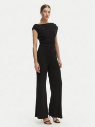 Rinascimento Kombinezon CFC0020254002 Czarny Regular Fit. Czarne sukienki damskie Rinascimento, bez wzorów, z syntetyku, bez ramiączek. Za 749.99 zł.