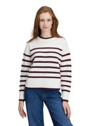 BETTY & CO Sweter w kolorze biało-bordowym rozmiar: 44. Białe swetry klasyczne damskie Betty & Co, bez kołnierzyka. Za 159.95 zł.