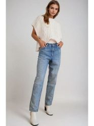 Monki Dżinsy - Regular fit - w kolorze błękitnym rozmiar: W27. Niebieskie jeansy damskie Monki, z podwyższonym stanem. Za 60.99 zł.