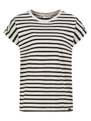 Sublevel Koszulka w kolorze kremowym rozmiar: M. Brązowe bluzki damskie Sublevel, m, bez wzorów, z bawełny, bez kołnierzyka, bez ramiączek. Za 69.99 zł.