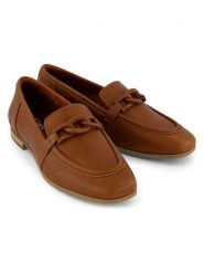 TOMS Skórzane mokasyny w kolorze jasnobrązowym rozmiar: 38,5. Brązowe mokasyny damskie TOMS, bez obcasa. Za 239.95 zł.
