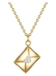Glanzstücke München Pozłacany naszyjnik z zawieszką - dł. 40 cm rozmiar: onesize. Żółte naszyjniki damskie Glanzstücke München, z cyrkonią, pozłacane. Za 141.52 zł.