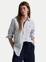 Polo Ralph Lauren Koszula 211970691007 Błękitny Classic Fit. Niebieskie koszule damskie Polo Ralph Lauren, xxl, bez wzorów, ze lnu, bez kołnierzyka, bez ramiączek. Za 489.99 zł.