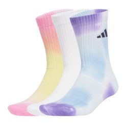 Skarpety Tie-Dye 3 Pairs. Fioletowe skarpetki damskie Adidas, bez wzorów, z materiału. Za 99.95 zł.