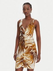 Just Cavalli Sukienka koktajlowa 80PAO9A7 JS560 Żółty Slim Fit. Żółte sukienki damskie Just Cavalli, bez wzorów, z wiskozy, wizytowe, bez ramiączek. Za 1,195.99 zł.