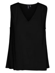 Vero Moda Bluzka w kolorze czarnym rozmiar: XS. Czarne bluzki damskie Vero Moda, xs, bez wzorów, z wiskozy, bez kołnierzyka, bez ramiączek. Za 39.31 zł.