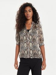 Morgan Koszula 242-CLIPA.F Brązowy Regular Fit. Brązowe koszule damskie Morgan, bez wzorów, z syntetyku, bez kołnierzyka, bez ramiączek. Za 209.99 zł.
