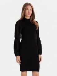 French Connection Sukienka dzianinowa 71ZBU Czarny Slim Fit. Czarne sukienki damskie French Connection, bez wzorów, z dzianiny, bez ramiączek. Za 689.99 zł.