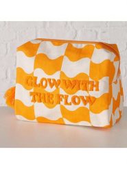 Boltze Kosmetyczka "Glow" w kolorze pomarańczowo-białym - 22 x 16 x 10 cm rozmiar: onesize. Pomarańczowe kosmetyczki damskie Boltze, bez wzorów, z bawełny. Za 109.78 zł.