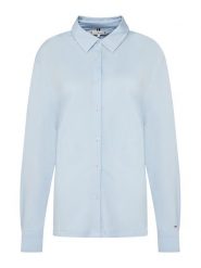 Tommy Hilfiger Koszula WW0WW45983 Błękitny Regular Fit. Niebieskie koszule damskie Tommy Hilfiger, xxl, bez wzorów, z bawełny, bez kołnierzyka, bez ramiączek. Za 219.99 zł.