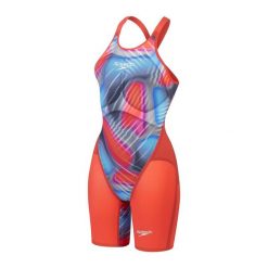 Strój kąpielowy startowy damski Speedo Lzr Valor 2.0 Openback. Czerwone stroje jednoczęściowe Speedo, bez wzorów. Za 1,899.99 zł.