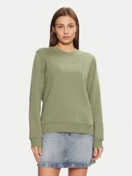 Tommy Jeans Bluza DW0DW19959 Zielony Regular Fit. Zielone bluzy damskie Tommy Jeans, m, bez wzorów, z bawełny, bez kaptura. Za 179.99 zł.