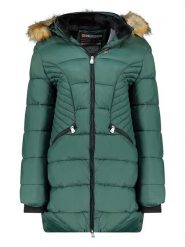 Geographical Norway Płaszcz pikowany w kolorze zielonym rozmiar: S. Zielone płaszcze damskie Geographical Norway, s, bez wzorów, bez kaptura. Za 197.63 zł.