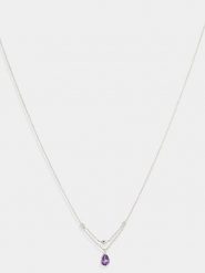 ATELIER DU DIAMANT Złoty naszyjnik "Nastya" z diamentami i ametystem - dł. 42 cm rozmiar: onesize. Szare naszyjniki damskie ATELIER DU DIAMANT, z ametystem, złote. Za 1,304.99 zł.