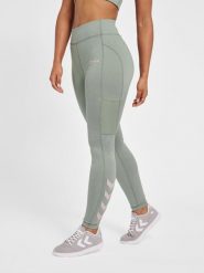 Damskie legginsy mid-rise Hummel MT Chipo. Zielone legginsy damskie Hummel, xs, bez wzorów, z elastanu. Za 156.10 zł.
