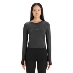 Koszulka Termoaktywna Damska Icebreaker ZoneKnit 125 LS Crewe. Szare koszulki damskie Icebreaker, xl, bez wzorów, bez kołnierzyka, bez ramiączek. Za 287.99 zł.
