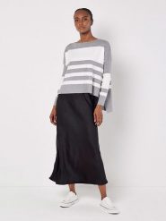 Apricot Sweter w kolorze szaro-białym rozmiar: XL. Szare swetry klasyczne damskie Apricot, xl, bez kołnierzyka. Za 78.66 zł.