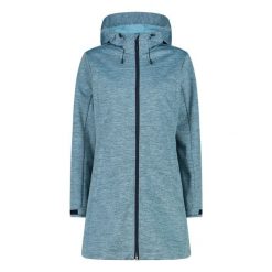 Kurtka damska z kapturem softshell CMP. Szare kurtki damskie CMP, na zimę, bez wzorów, z materiału, z kapturem. Za 481.80 zł.