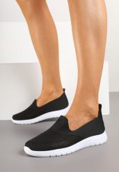 Czarne Tenisówki z Elastyczną Cholewką Arnta. Czarne obuwie sportowe damskie Born2be, na lato, z jeansu, bez zapięcia, tenisowe. Za 54.99 zł.
