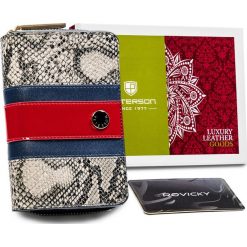 Portfel wężowy Peterson skórzany PTN ST-418. Portfele damskie Peterson, bez wzorów, ze skóry. Za 161.99 zł.