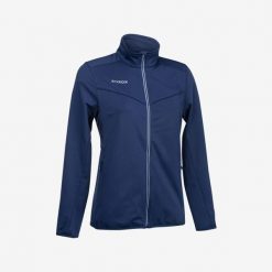 Kurtka do hokeja na trawie damska Korok FH900. Niebieskie kurtki damskie KOROK, l, bez wzorów, z elastanu, bez kaptura. Za 189.99 zł.