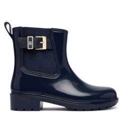 Kalosze Tommy Hilfiger. Niebieskie kalosze damskie Tommy Hilfiger, bez wzorów. Za 409.99 zł.