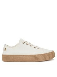 Tommy Hilfiger Espadryle Vulc Espadrille Sneaker FW0FW08404 Biały. Białe espadryle damskie Tommy Hilfiger, bez wzorów, z materiału, bez obcasa. Za 249.99 zł.