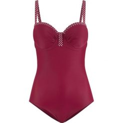 Kostium kąpielowy na fiszbinach bonprix bordowy. Czerwone stroje jednoczęściowe bonprix. Za 59.99 zł.