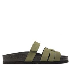 Klapki Dr. Brinkmann. Niebieskie klapki damskie Dr. Brinkmann, bez wzorów, bez obcasa, bez zapięcia. Za 189.99 zł.