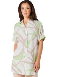 WITT WEIDEN Tunika w kolorze zielono-szarobrązowo-białym rozmiar: 46. Białe tuniki damskie WITT WEIDEN, bez wzorów, z lyocellu, bez kołnierzyka, bez ramiączek. Za 104.99 zł.