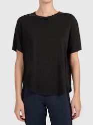 4F Koszulka sportowa w kolorze czarnym rozmiar: XL. Czarne koszulki sportowe damskie 4F, xl, bez wzorów, z materiału, bez ramiączek, outdoorowe. Za 86.95 zł.