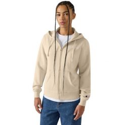 Bluza damska Champion Full Zip Hoodie Sweatshirt. Brązowe bluzy damskie Champion, s, bez wzorów, z bawełny. Za 205.99 zł.