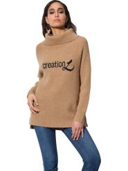 WITT WEIDEN Sweter w kolorze beżowym rozmiar: 46. Brązowe golfy damskie WITT WEIDEN, bez wzorów, bez ramiączek. Za 60.99 zł.