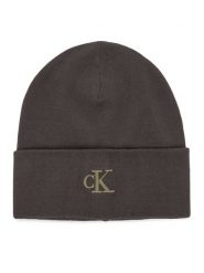 Calvin Klein Czapka LV04D8020G Szary ciemny. Szare czapki damskie Calvin Klein, na zimę, bez wzorów, z wiskozy. Za 129.99 zł.
