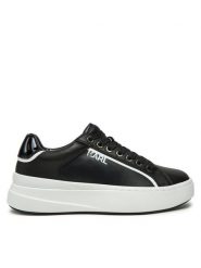 KARL LAGERFELD Sneakersy KL64020 Czarny. Czarne obuwie sportowe damskie KARL LAGERFELD, ze skóry, bez zapięcia. Za 459.99 zł.