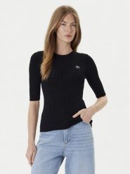 TWINSET Sweter 252TP3240 Czarny Regular Fit. Czarne swetry klasyczne damskie Twinset, s, z wiskozy, bez kołnierzyka. Za 499.99 zł.