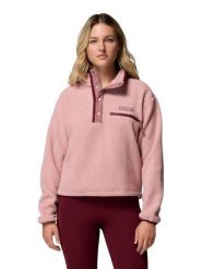 Columbia Bluza polarowa "Helvetia II" w kolorze jasnoróżowym rozmiar: L. Różowe bluzy damskie Columbia, l, bez wzorów, z polaru, bez kaptura. Za 144.24 zł.