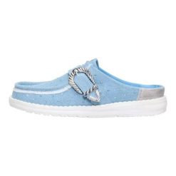 HeyDude Damskie Mokasyny Wendy Slip Buckle Denim. Niebieskie mokasyny damskie Hey dude, z denimu, bez obcasa. Za 249.00 zł.