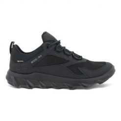 Buty do chodzenia damskie Ecco Mx Low Gtx. Czarne obuwie sportowe damskie ECCO, z materiału, bez zapięcia, trekkingowe. Za 676.00 zł.