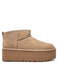 Ugg Śniegowce Classic Ultra Mini Platform 1135092 Beżowy. Brązowe śniegowce damskie Ugg, ze skóry. Za 819.01 zł.