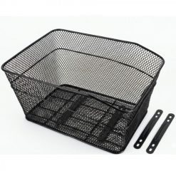 Koszyk rowerowy Enero 39,5x30x20CM metalowy na bagażnik. Czarne shopper bag Enero, bez wzorów, bez dodatków. Za 27.98 zł.