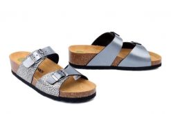 DR. BRINKMANN 701164-09 anthrazit, klapki damskie. Szare klapki damskie Dr. Brinkmann, bez wzorów, bez obcasa, na koturnie, bez zapięcia. Za 214.90 zł.